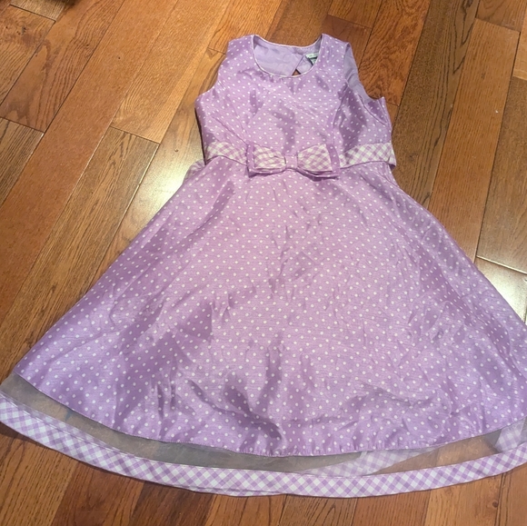 Girls Size 6 Purple with White Polka dots Jona Michelle Dress, BN no tags - Picture 1 of 7
